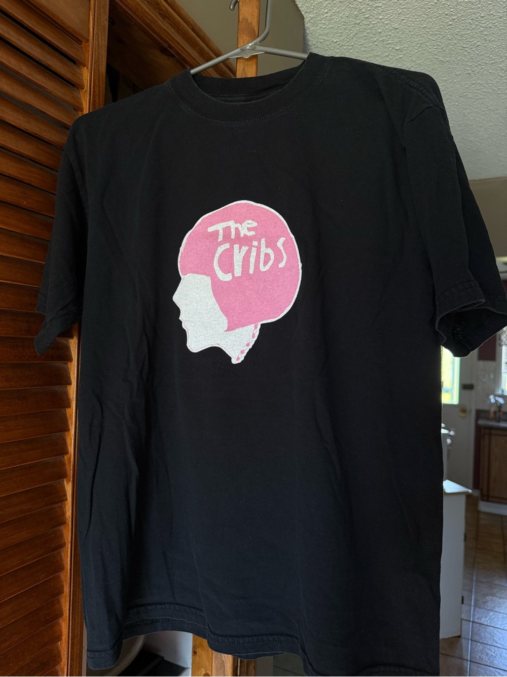 The Cribs Black Graphic Tee with Pink Logo